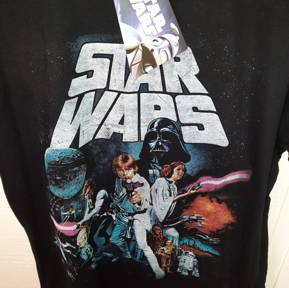 NWT Star Wars A New Hope Distressed Shirt BLACK - Picture 2 of 3